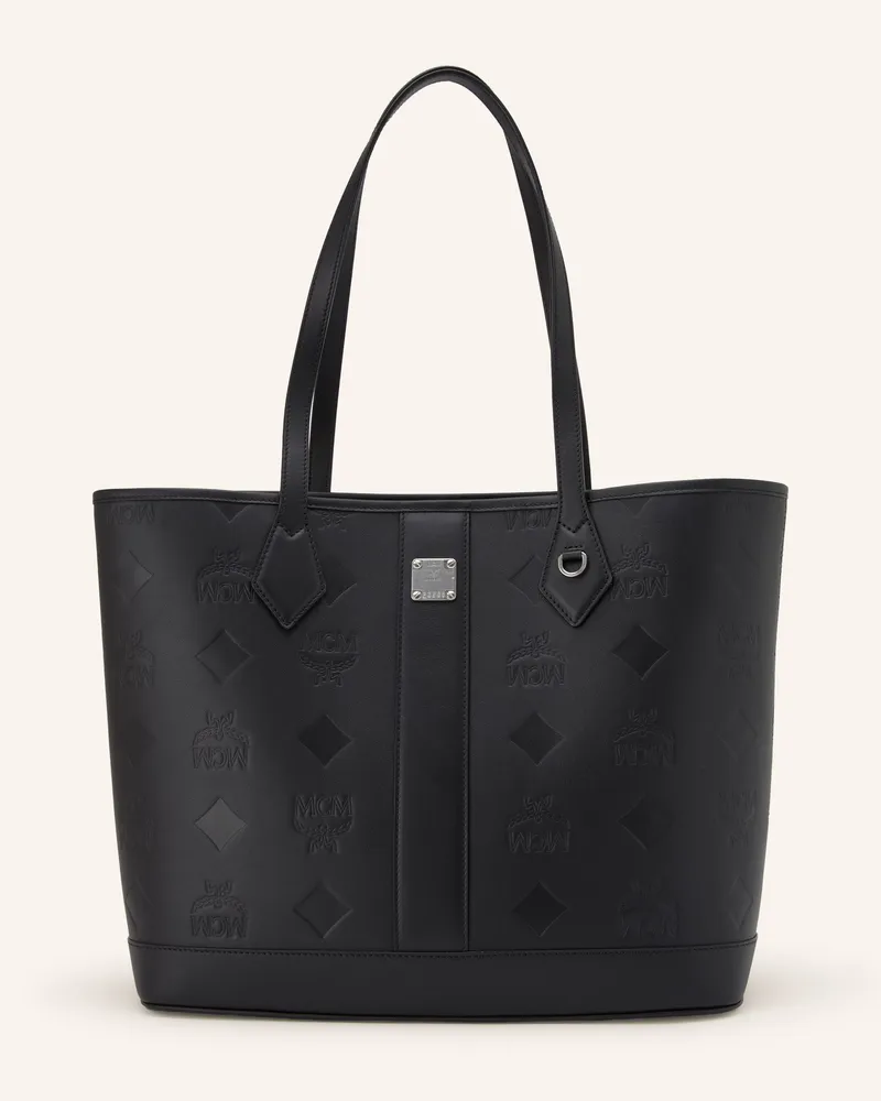 MCM Shopper Liz Medium  Mit Pouch schwarz Schwarz