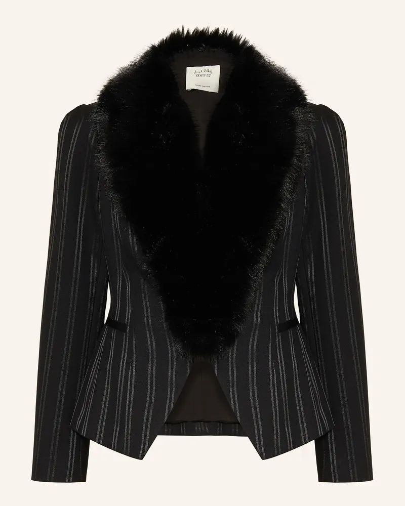 Joseph Ribkoff Blazer Mit Abnehmbarem Kunstfell-Kragen schwarz Schwarz