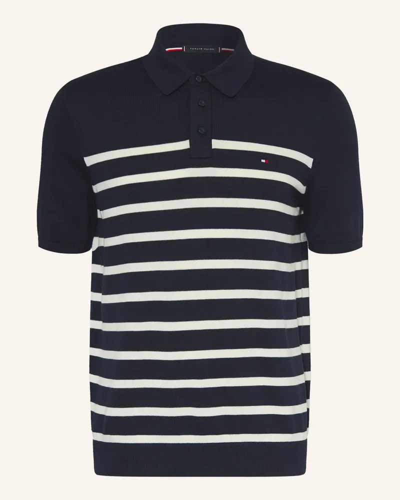 Tommy Hilfiger Strick-Poloshirt Dunkelblau