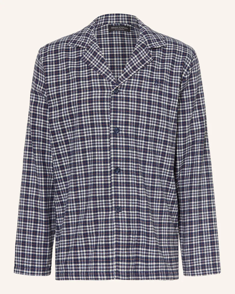 Marc O'Polo Schlafshirt Aus Flanell schwarz Dunkelblau
