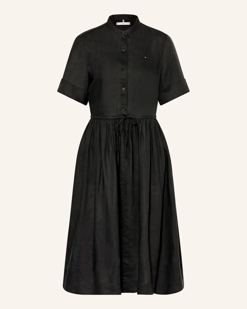 Tommy Hilfiger Leinenkleid Schwarz