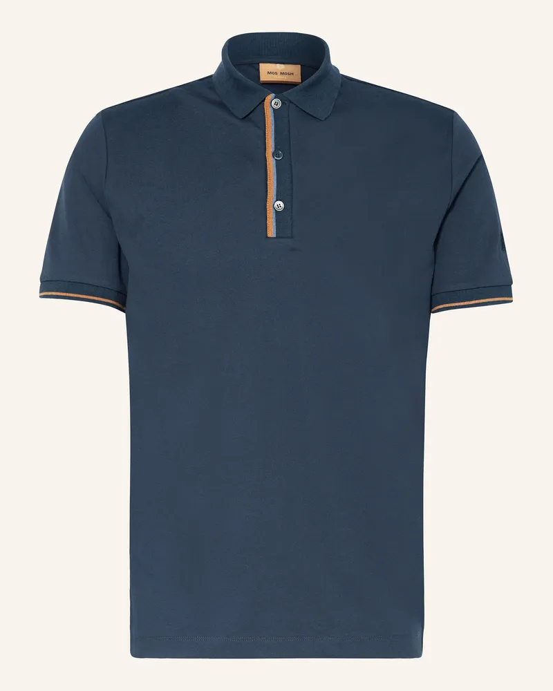 Mos Mosh Piqué-Poloshirt Mmgharvey blau Dunkelblau