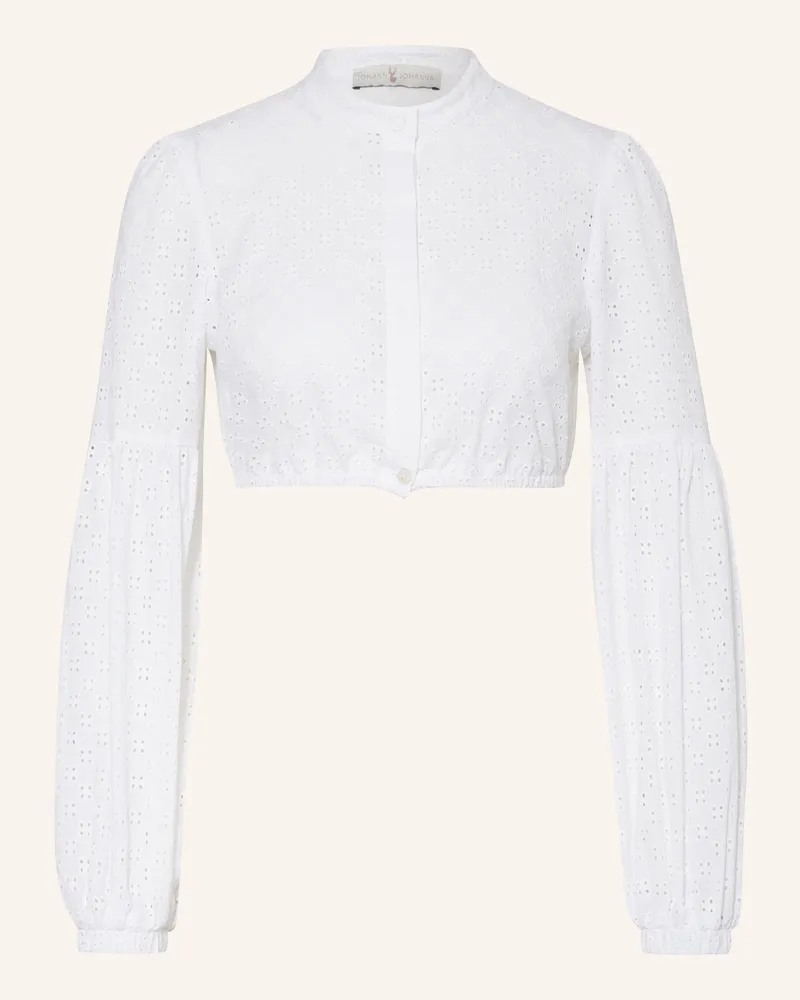 Johann & Johanna Dirndlbluse Aus Lochspitze weiss Weiss