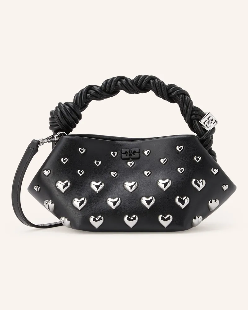 Ganni Handtasche Bou Mini Mit Nieten schwarz Schwarz