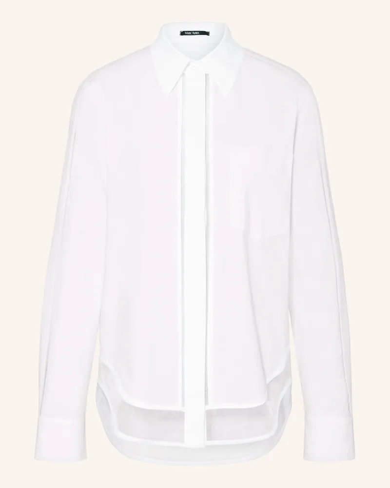 MARC AUREL Hemdbluse weiss Weiss