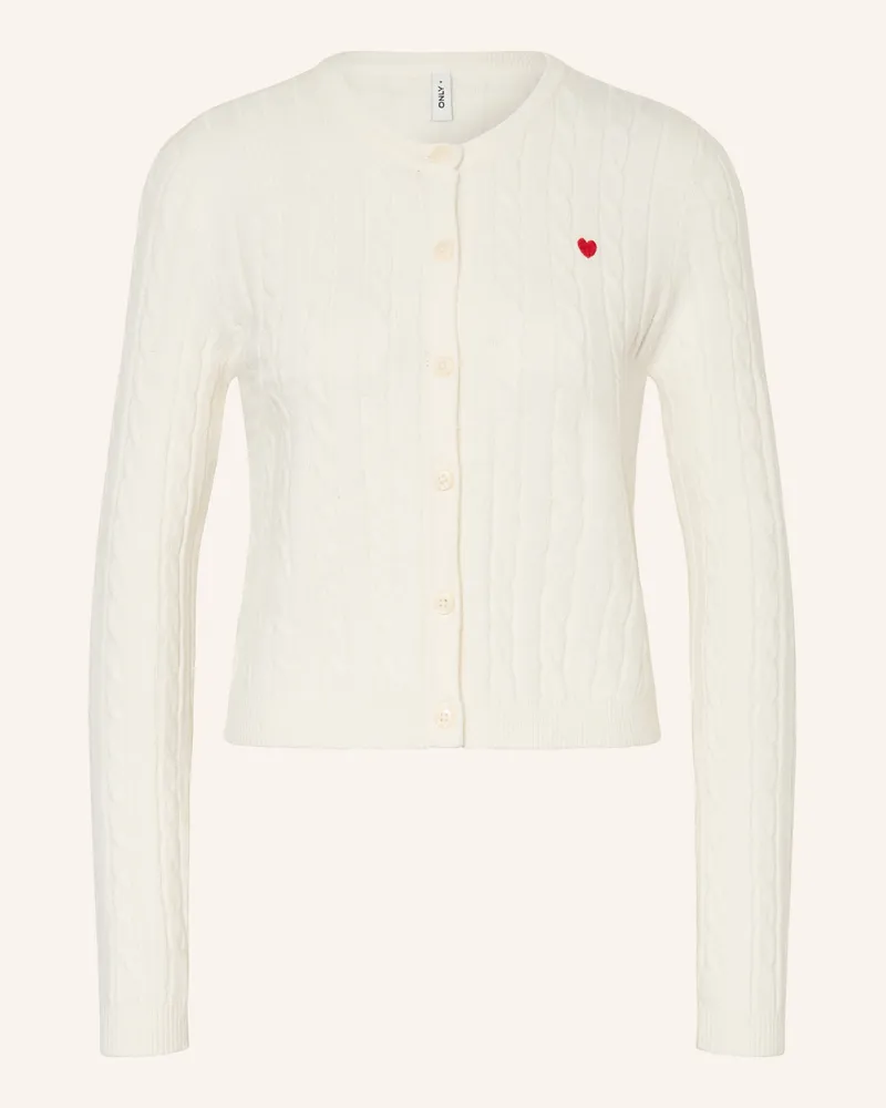 only Strickjacke weiss Ecru