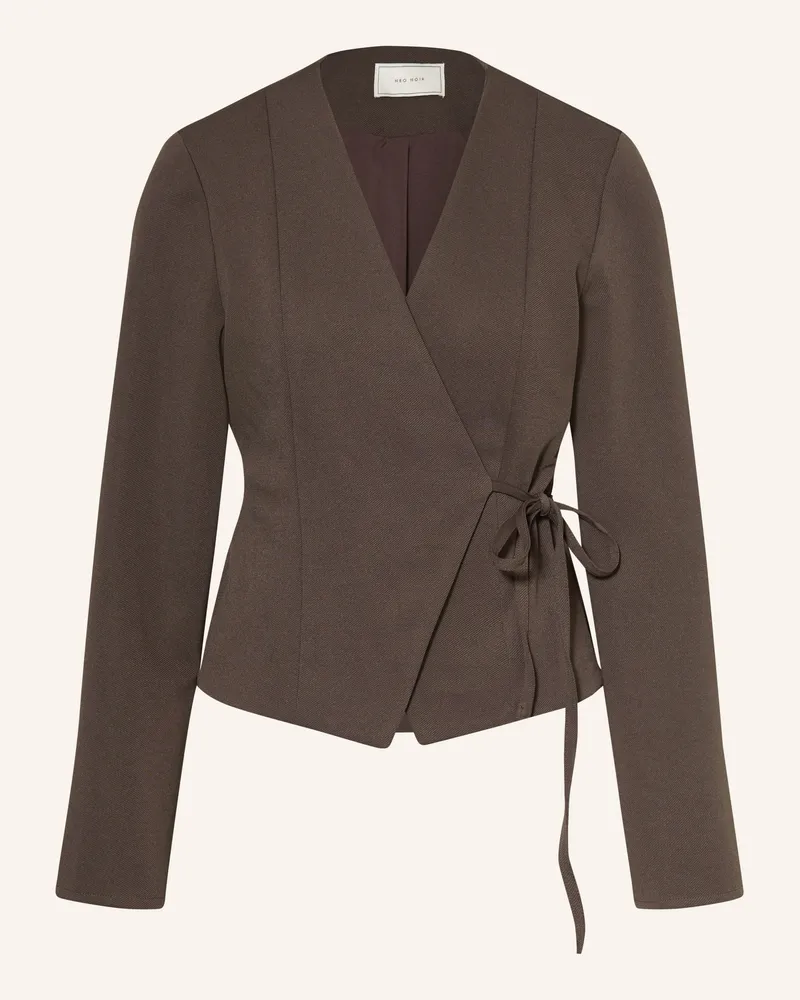 Neo Noir Wickelbluse SIMMI Dunkelbraun