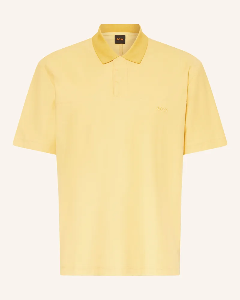 HUGO BOSS Jersey-Poloshirt WORK Gelb