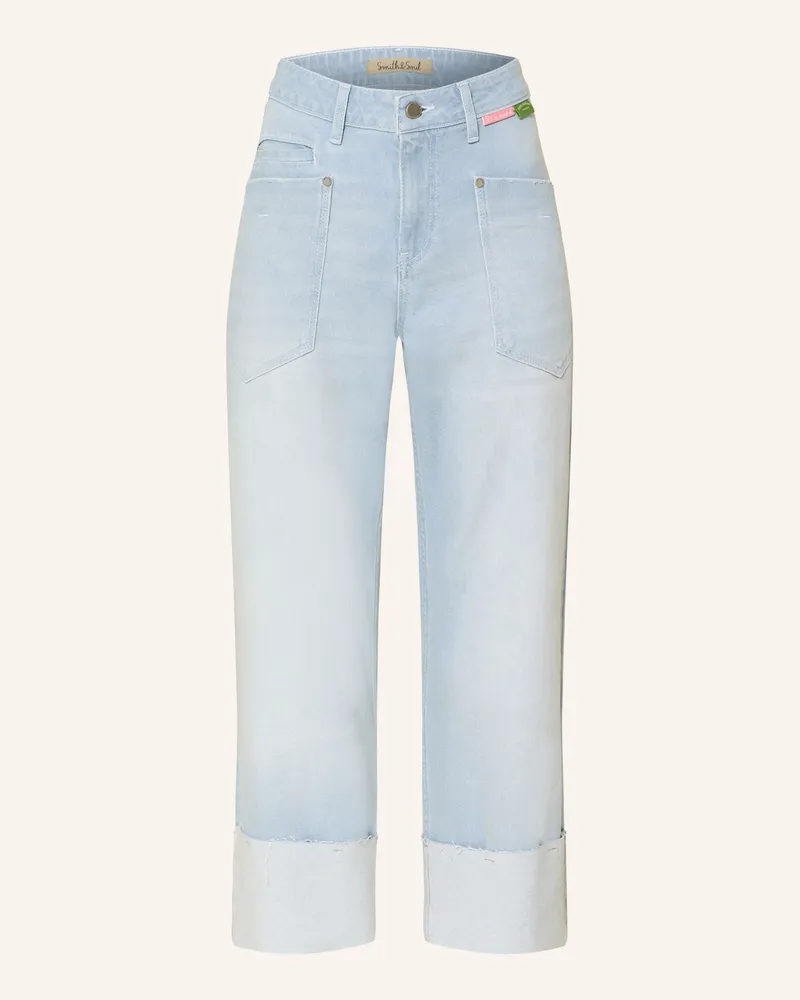Smith & Soul Cropped Jeans blau 697