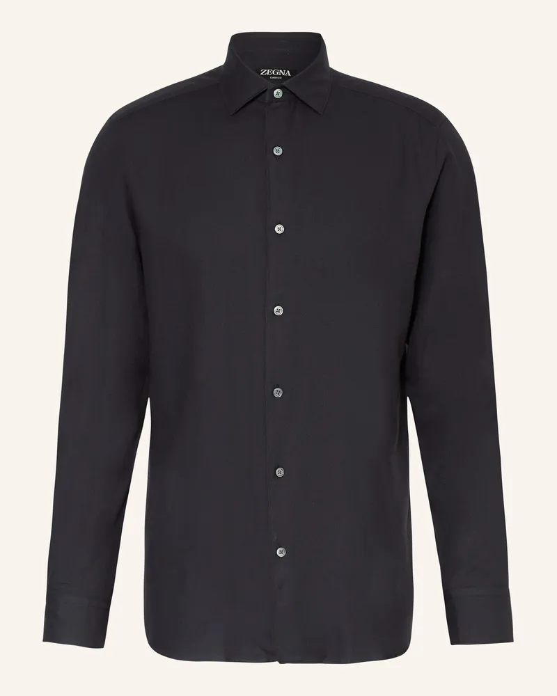 Ermenegildo Zegna Hemd Regular Fit Dunkelblau