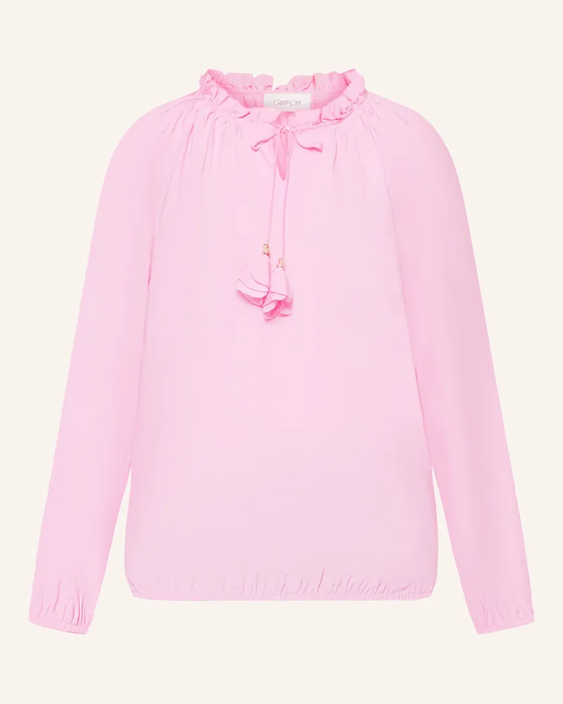 Cartoon Blusenshirt Mit Rüschen pink Rosa