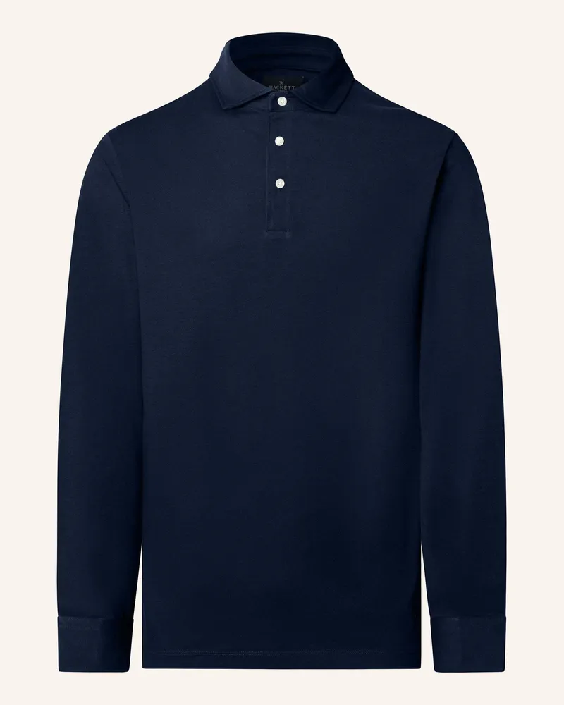 Hackett Poloshirt Pima Cotton Polo Ls blau Dunkelblau