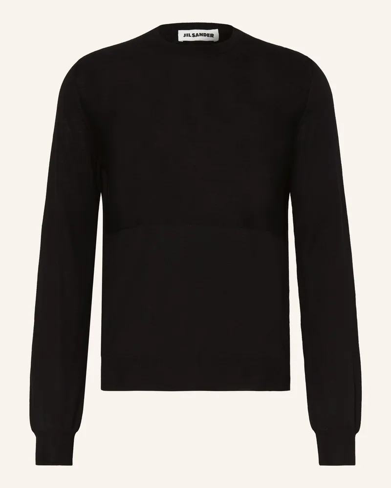 Jil Sander Pullover Aus Merinowolle schwarz Schwarz