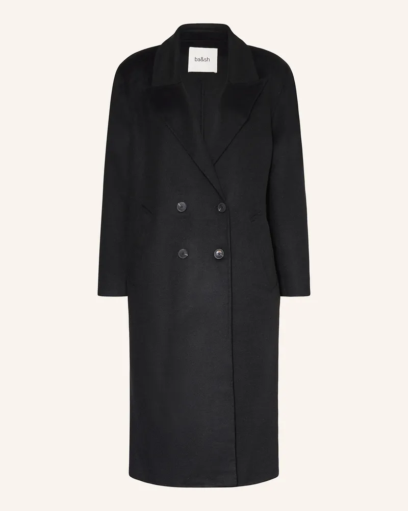ba&sh Wollmantel Koxlow schwarz Schwarz
