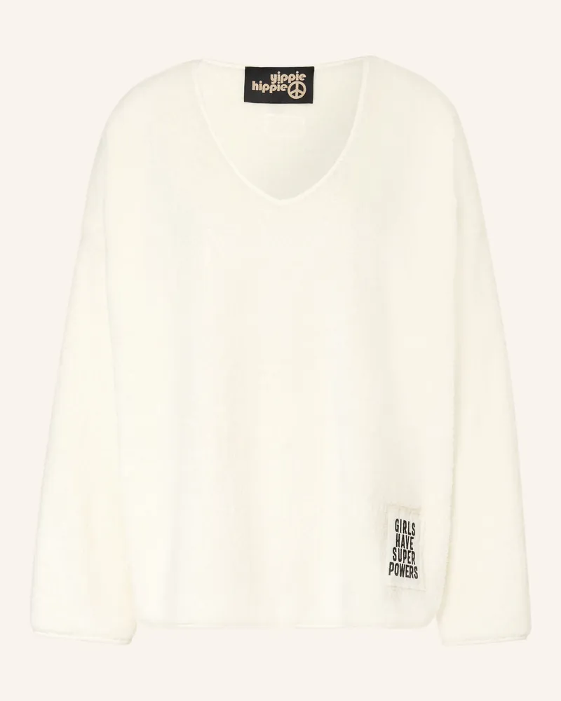 Yippie Hippie Sweatshirt weiss Ecru