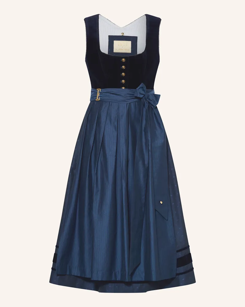 AlpenHERZ Samt-Dirndl Elle blau Dunkelblau