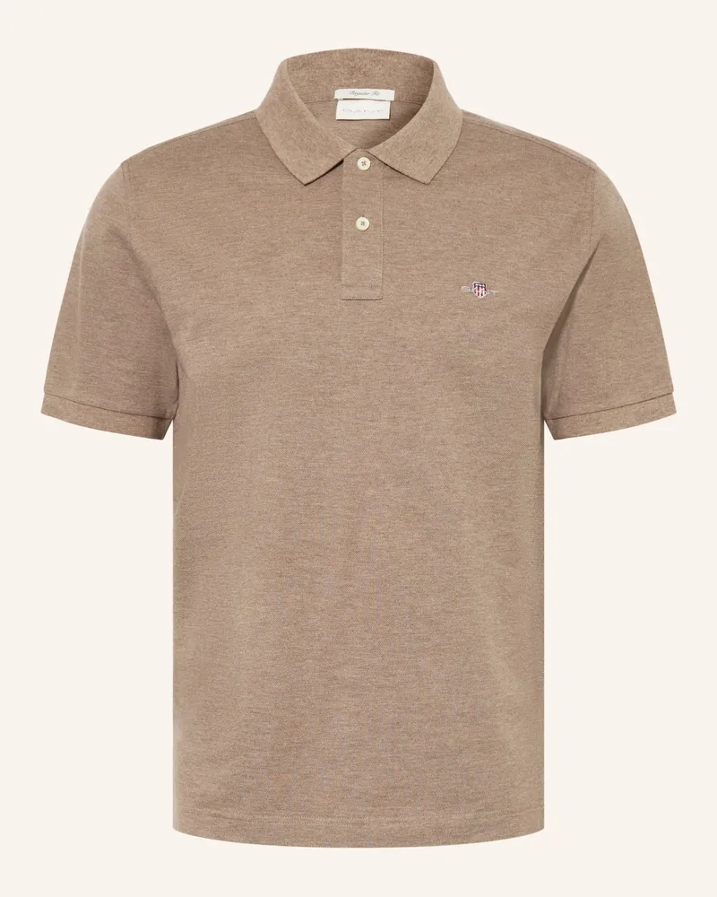 Gant Piqué-Poloshirt Regular Fit braun Braun