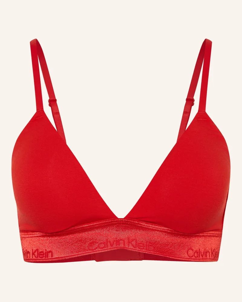 Calvin Klein Triangel-Bh Icon Cotton Modal Metallic rot Rot