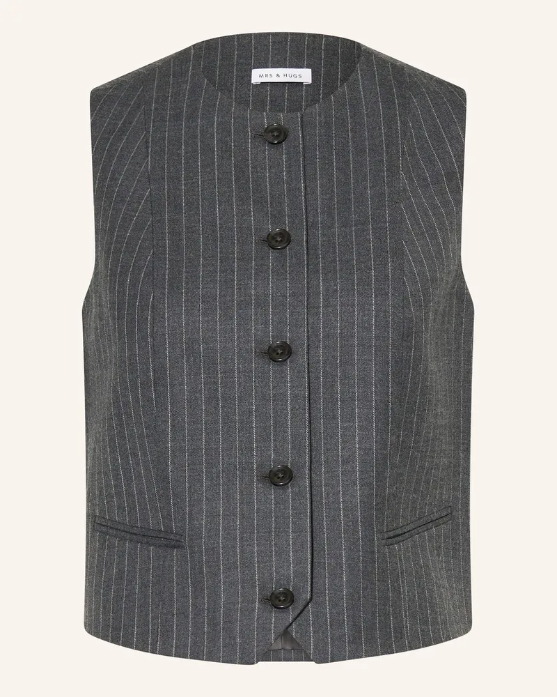 Mrs & HUGS Blazerweste Grau