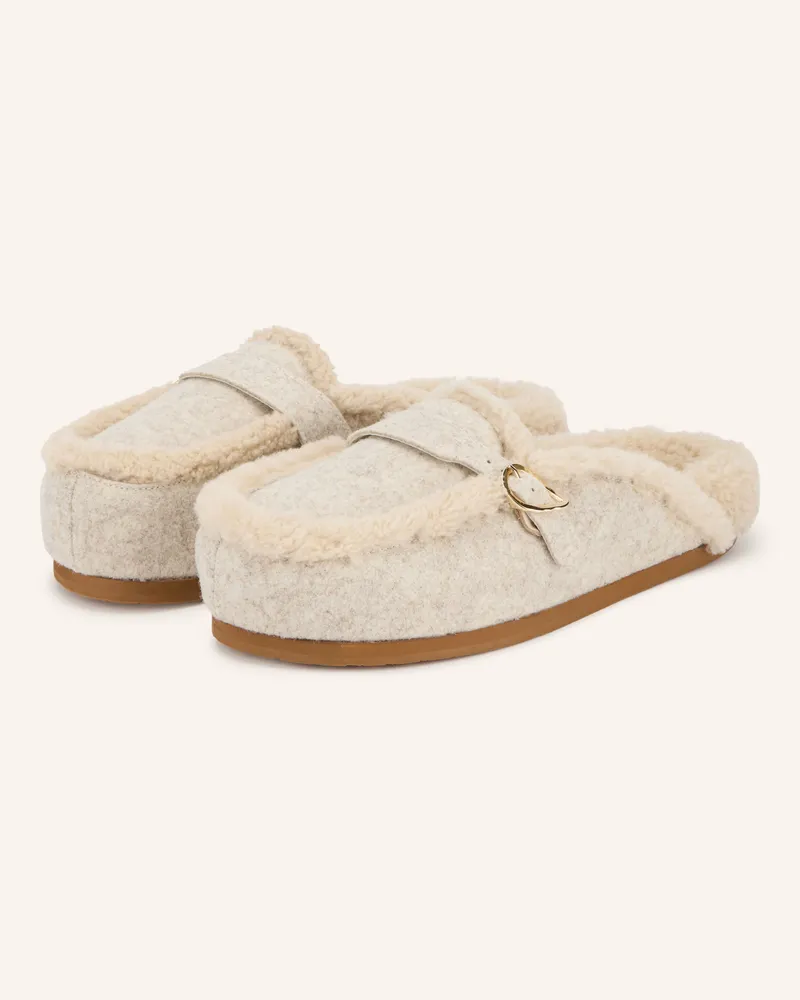 Ancient Greek Sandals Mules Lilea grau Hellbraun