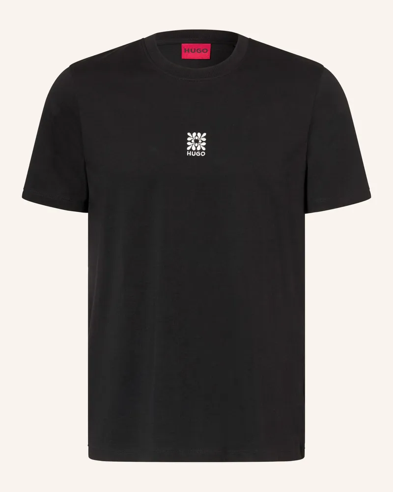 HUGO BOSS T-Shirt Darusi schwarz Schwarz