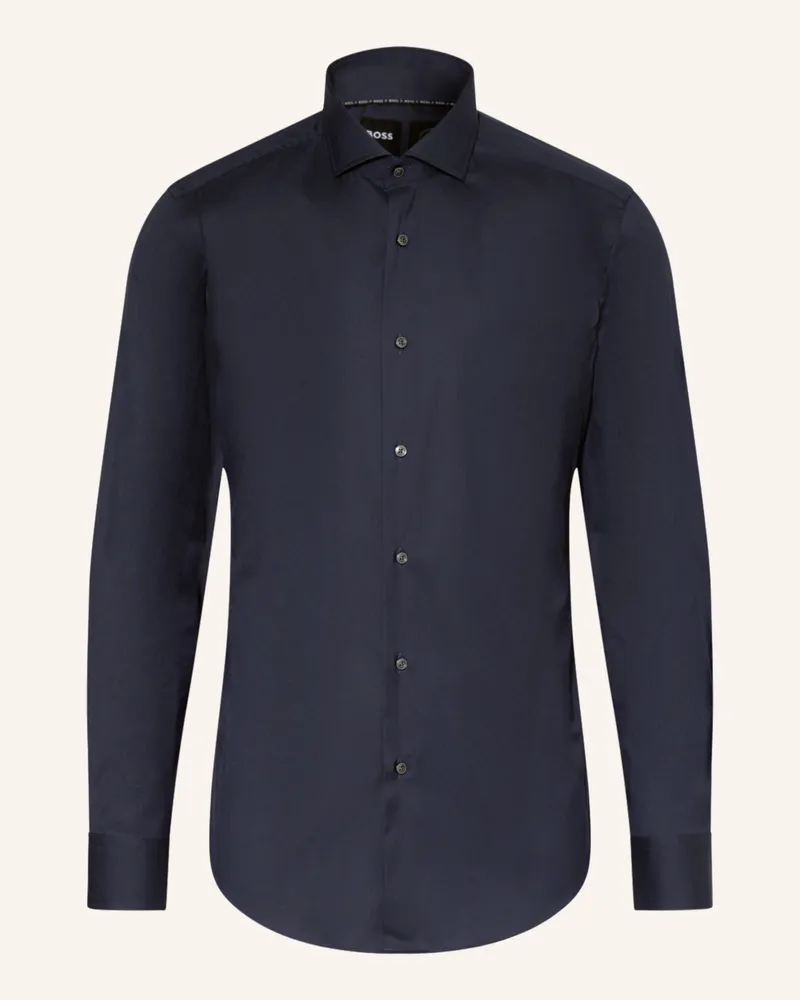 HUGO BOSS Jerseyhemd HANK PERFORMANCE Slim Fit Dunkelblau