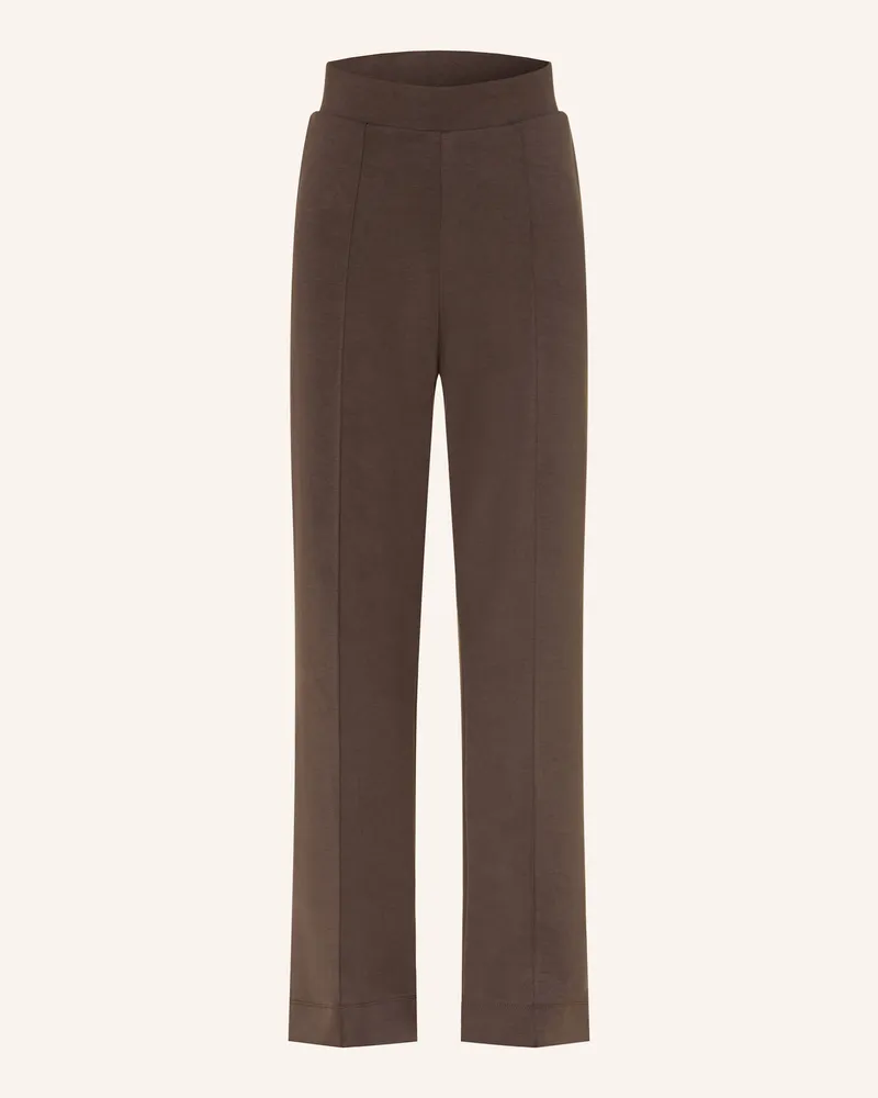 Darling Harbour Marlenehose aus Jersey Chocolate