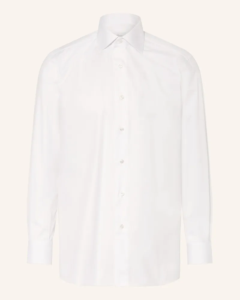 Brioni Hemd Comfort Fit weiss Weiss