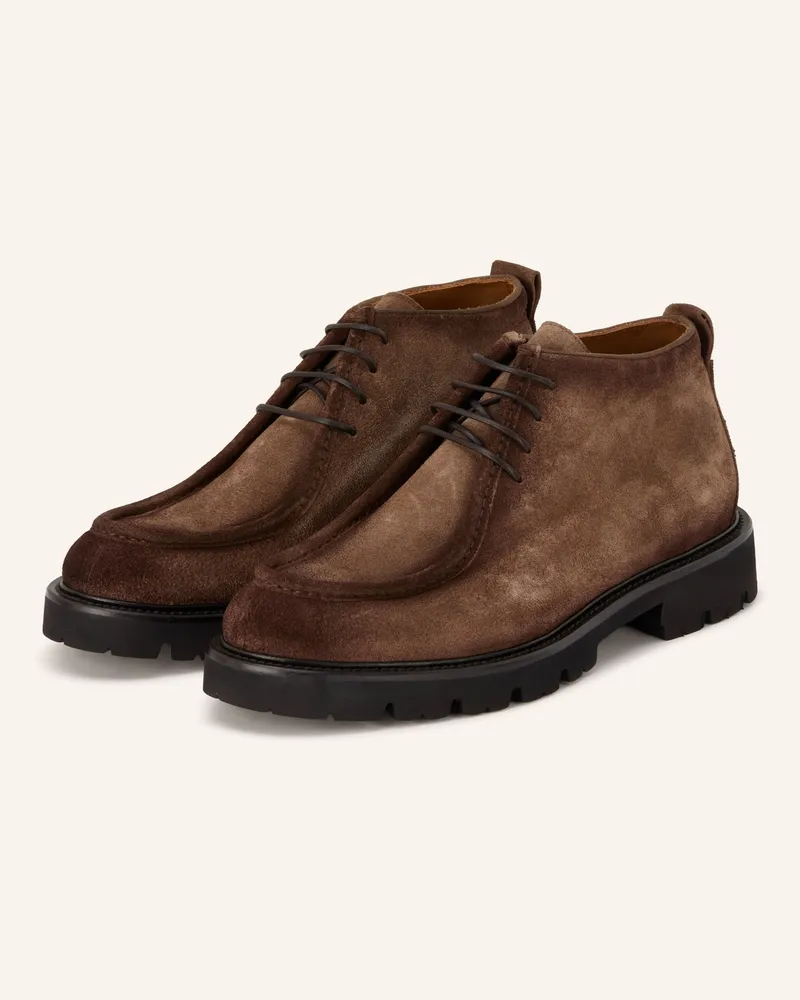 paul Schnürboots beige Dunkelbraun