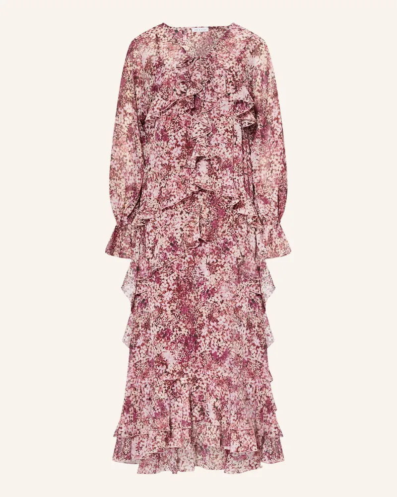 Mrs & HUGS Kleid Mit Volants rosa Dunkelrot