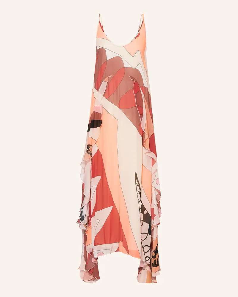 Reiss Kleid Sasha Mit Volants beige Creme