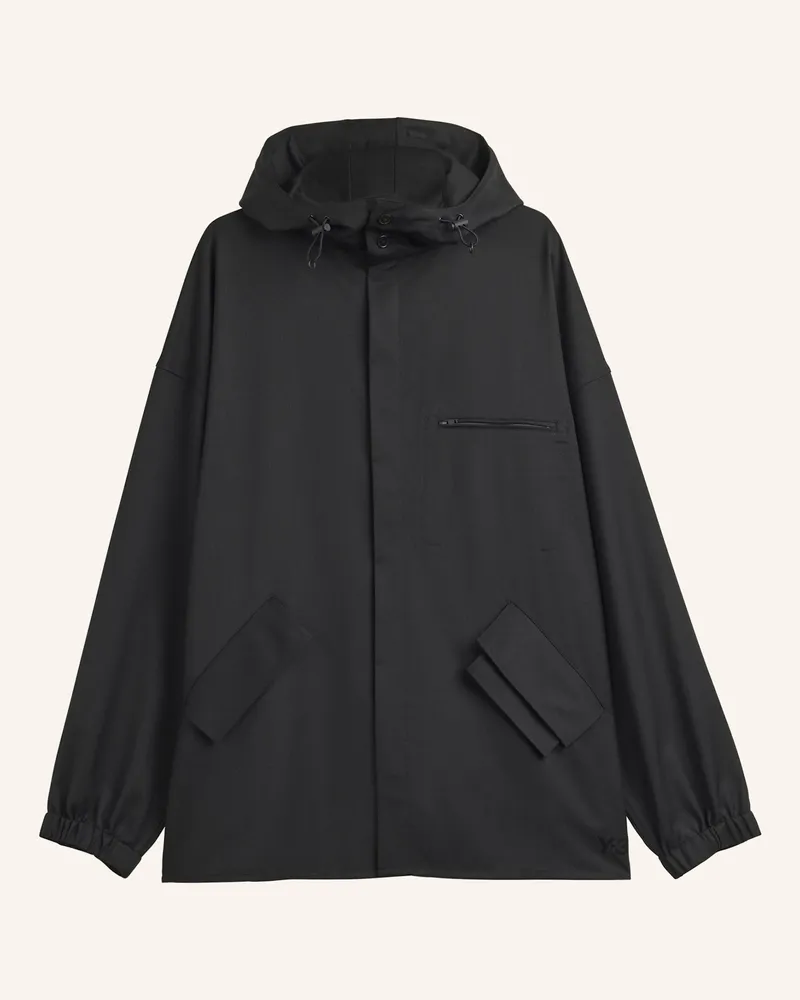 Y-3 Y-3 Refined Wool Hooded Top 3-Stripes schwarz Schwarz