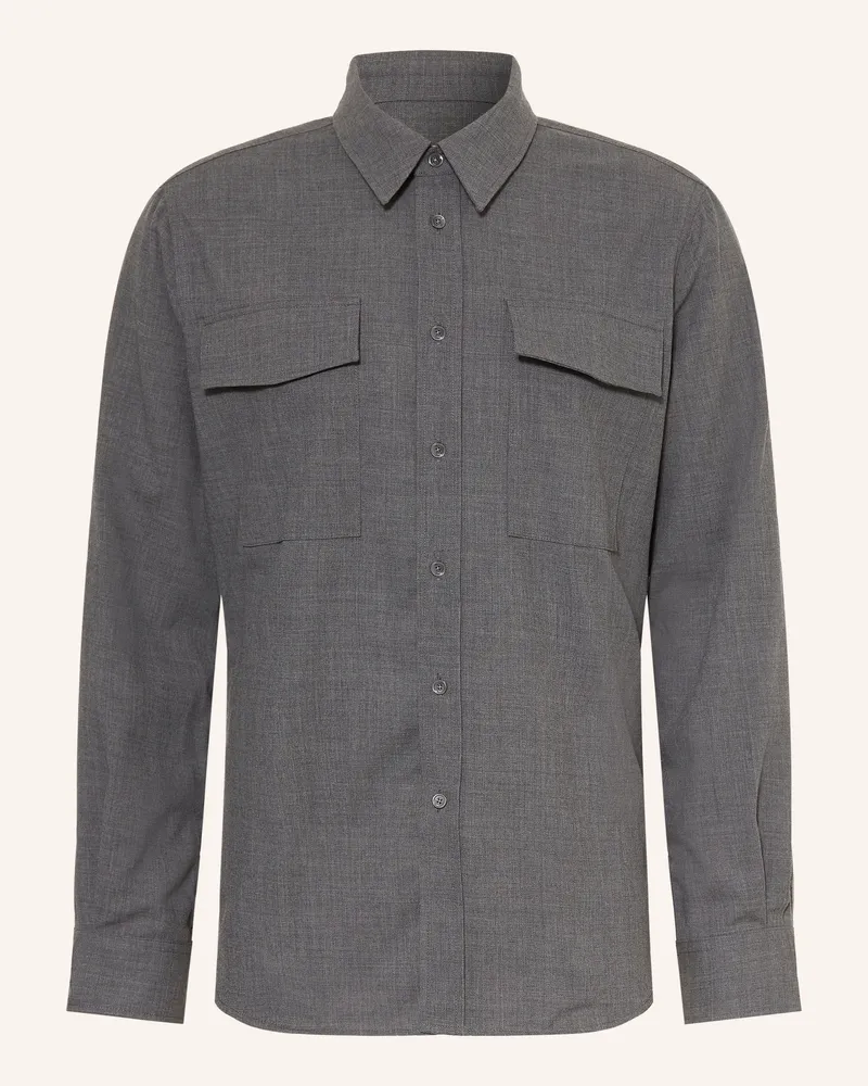 AMI Paris Hemd Comfort Fit grau Dunkelgrau