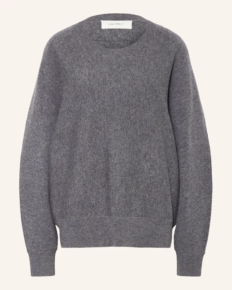 Lisa Yang Cashmere-Pullover grau Dunkelgrau