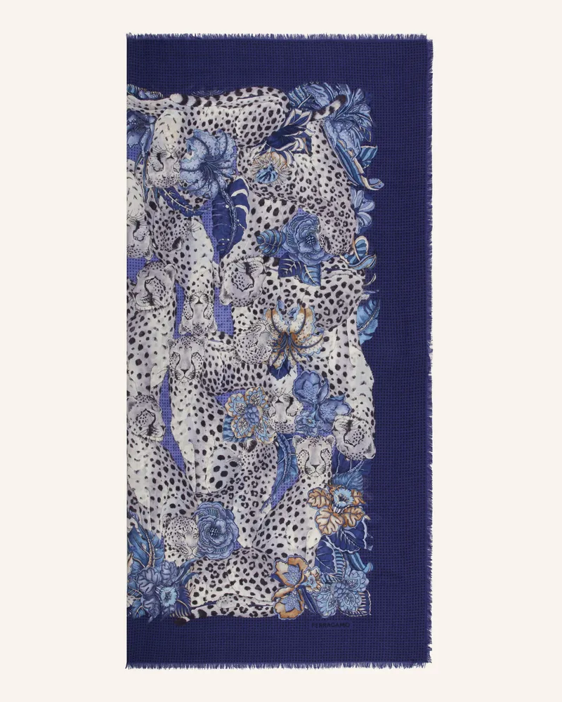 Ferragamo Cashmere-Tuch Dunkelblau
