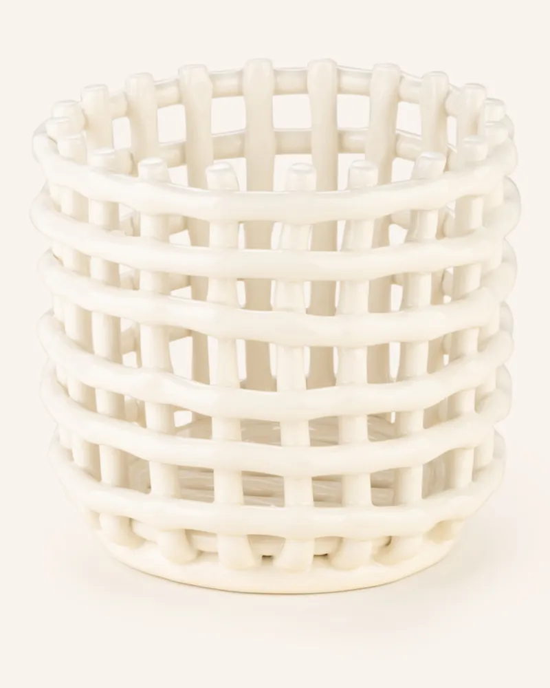 ferm LIVING Korb Ceramic weiss Ecru
