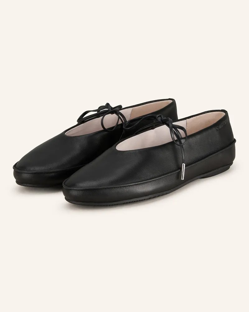 Calvin Klein Mary-Jane-Ballerinas Schwarz