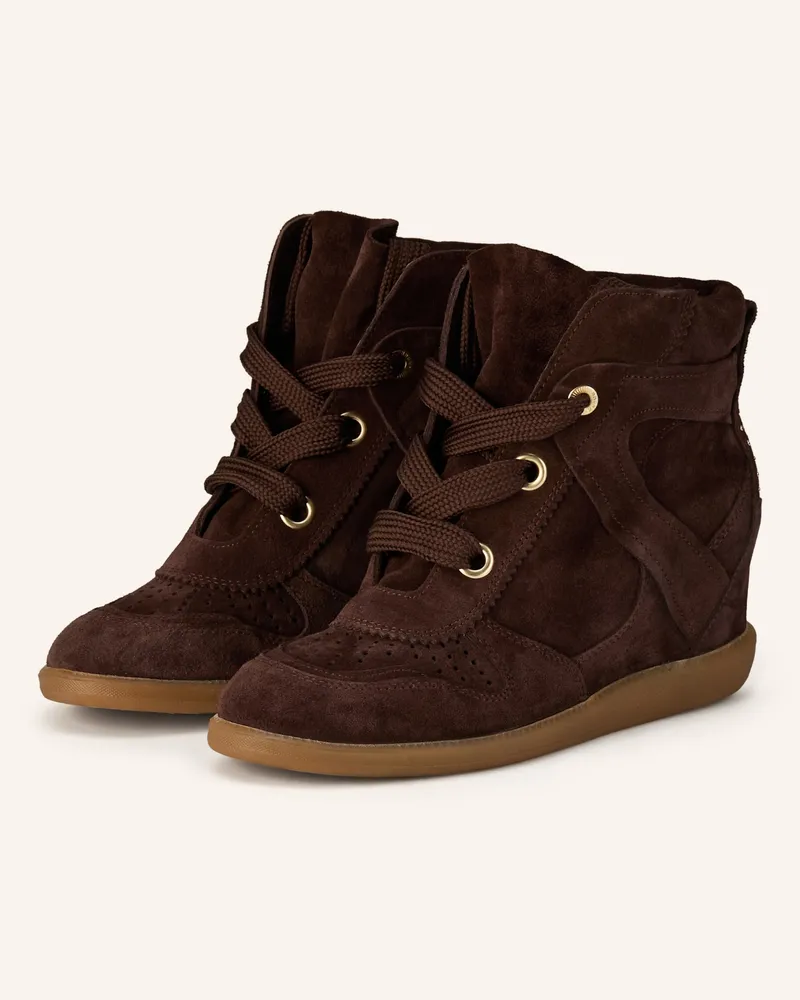 Bronx Hightop-Sneaker JAE-YY mit Nieten Dunkelbraun