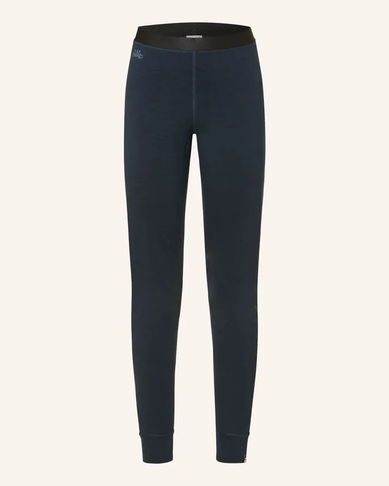 Odlo Funktionswäsche-Hose Merino 200 80th Anniversay Years Aus Merinowolle blau Schwarz