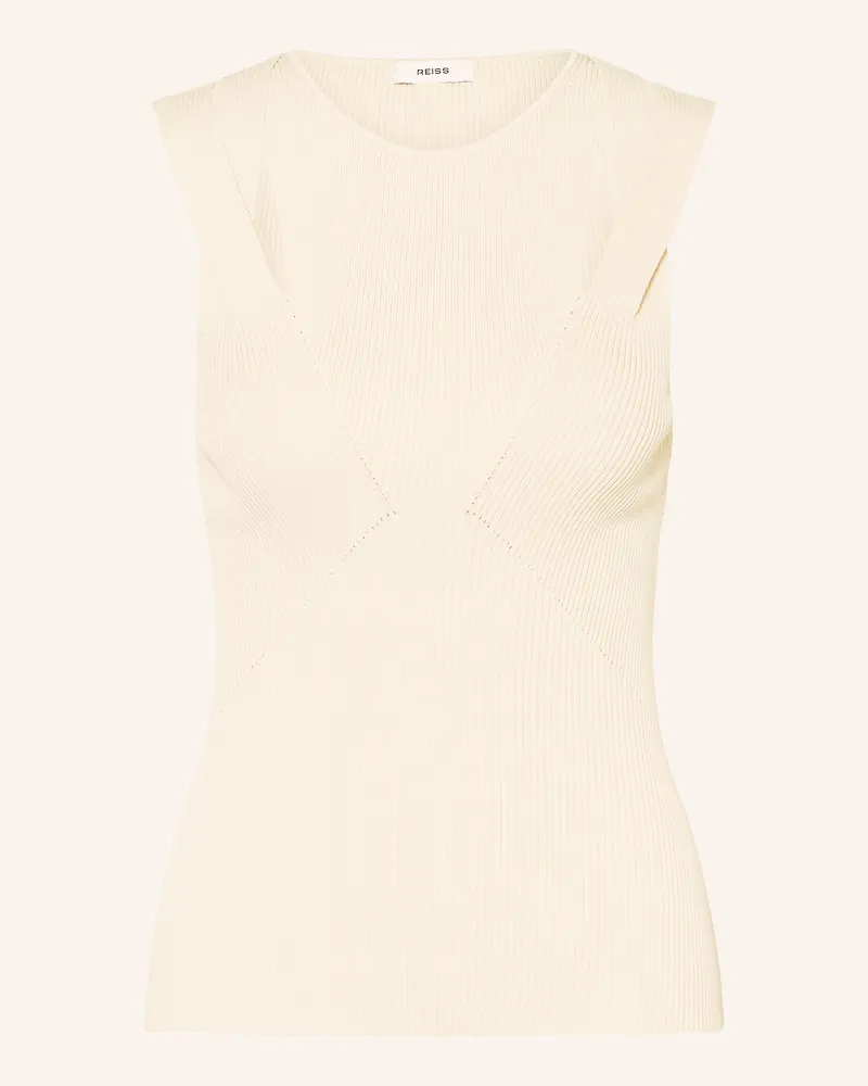 Reiss Strickweste Rhylee Mit Cut-Outs beige Creme
