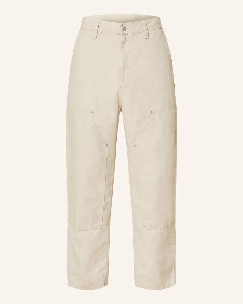 Carhartt WIP Hose WALTER Regular Fit mit Leinen Beige