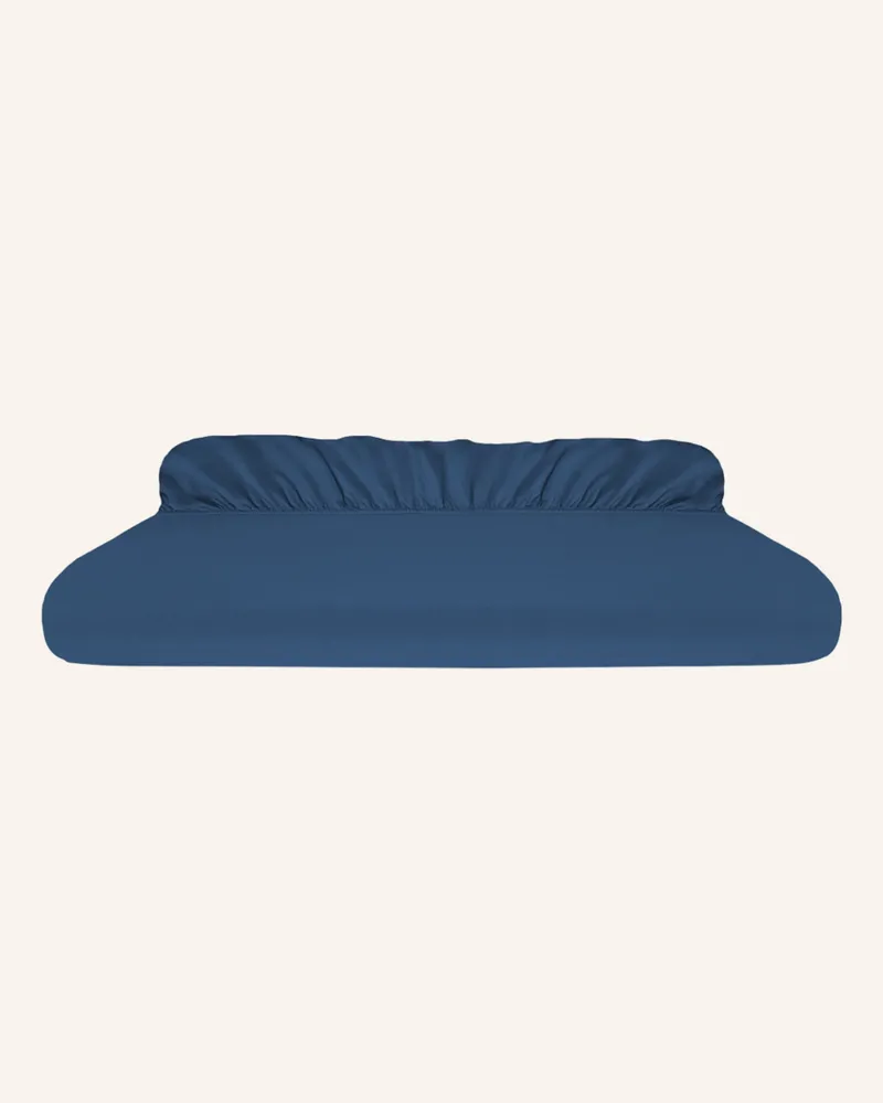 ROYFORT Spannbettlaken BAUMWOLLE-CASHMERE Dunkelblau
