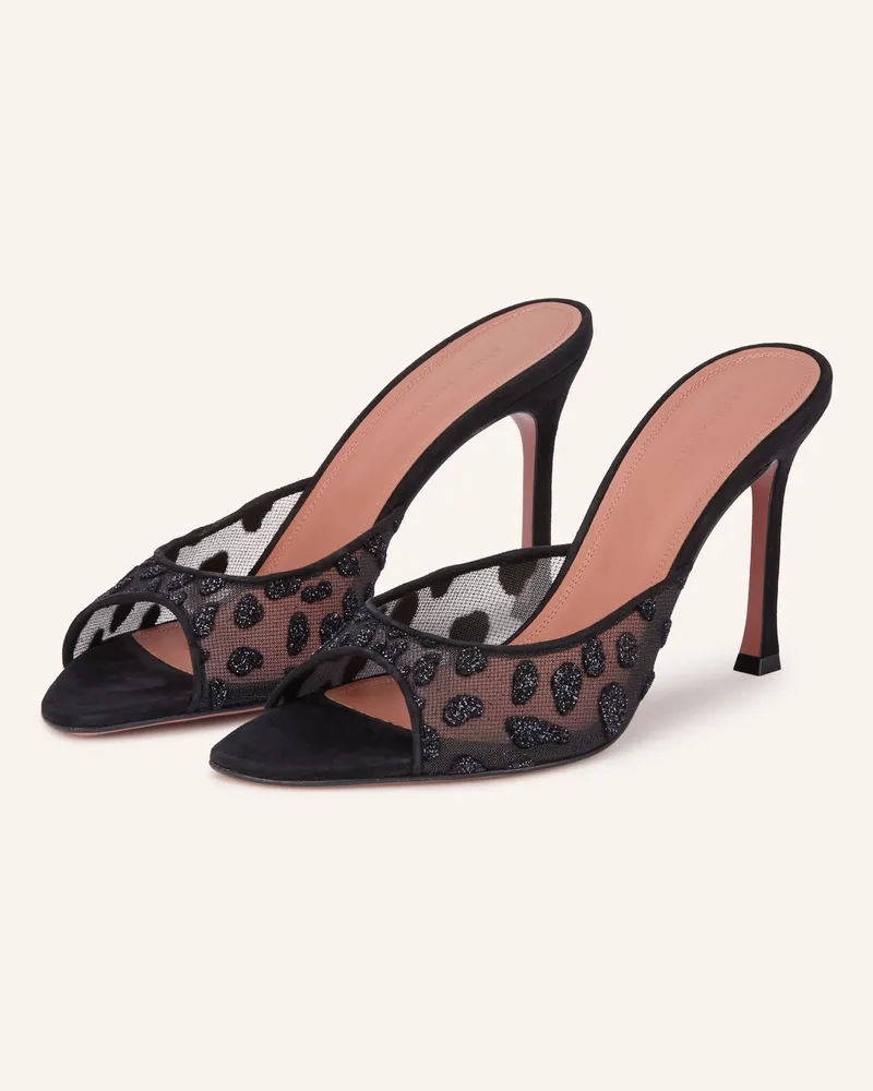 Amina Muaddi Mules Alexa schwarz Schwarz