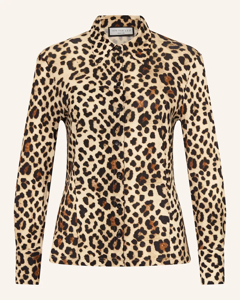 SEM PER LEI Jerseybluse Schwarz