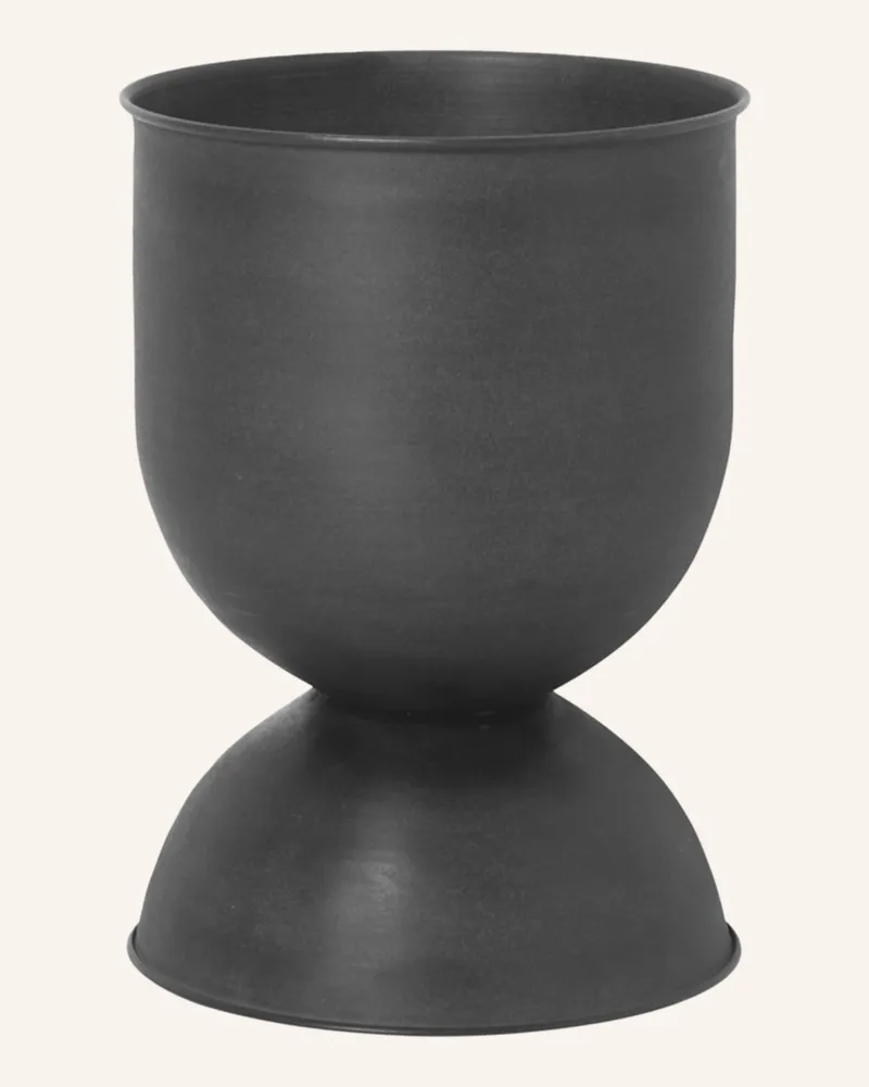 ferm LIVING Blumentopf Hourglass Small schwarz Schwarz
