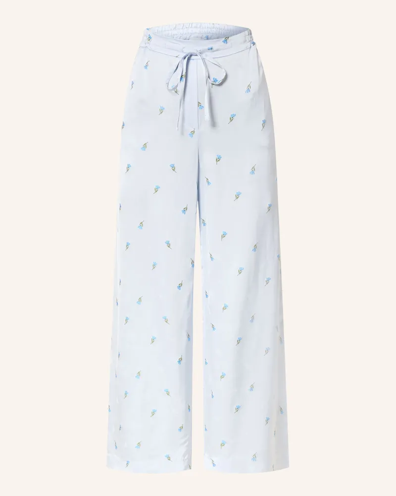 Claudie Pierlot Marlenehose aus Satin Hellblau