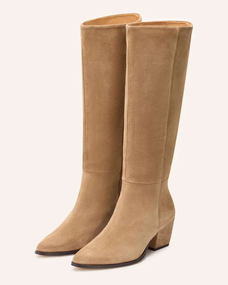 Mrs & HUGS Cowboy Boots beige Hellbraun