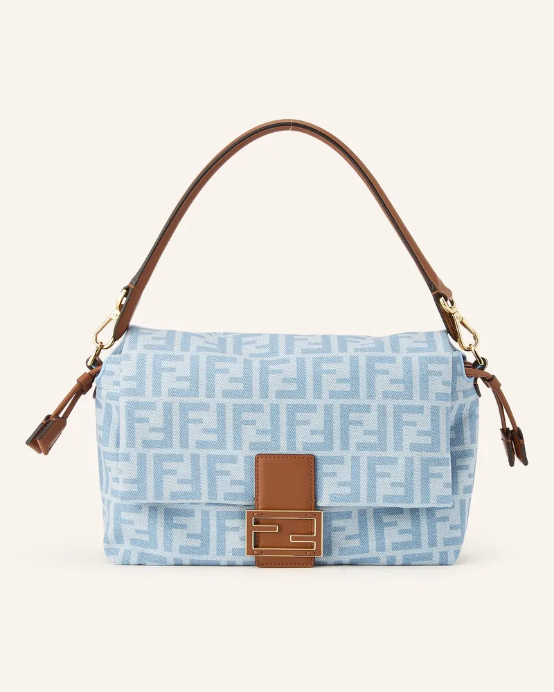 Fendi Schultertasche Mamma Baguette blau Hellblau