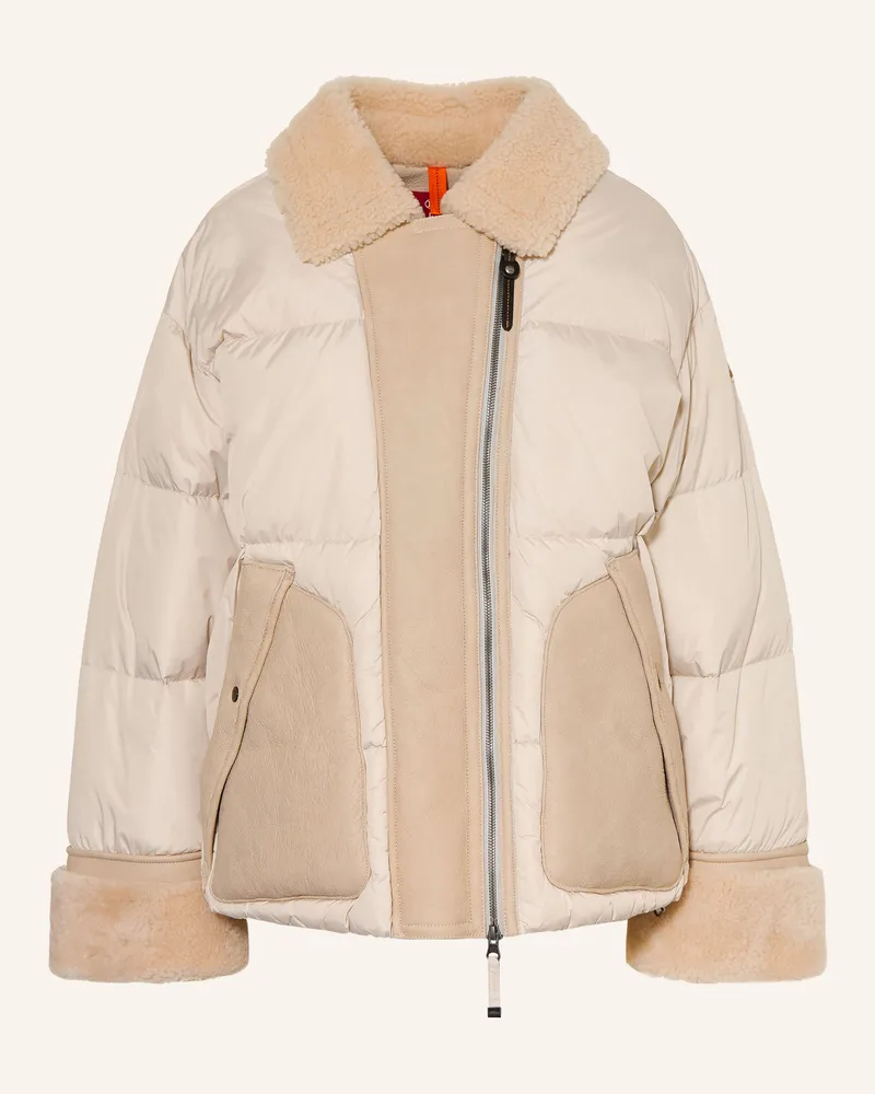 Parajumpers Daunenjacke Chyna Im Materialmix beige Creme