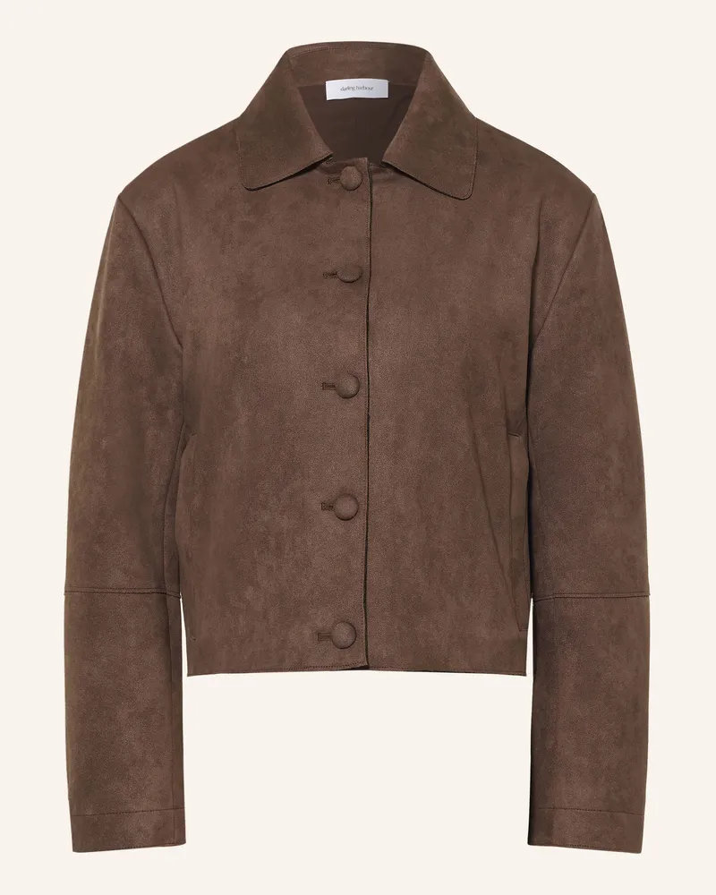 Darling Harbour Kastenjacke In Lederoptik braun Dark